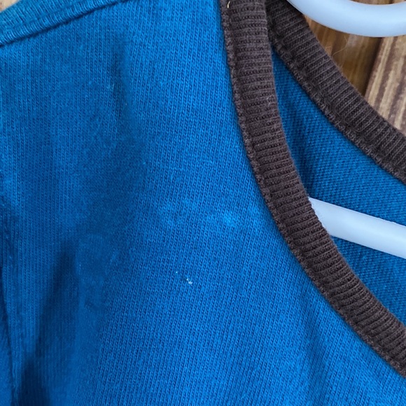 LLBean girls dress size 8, teal and floral - Picture 3 of 4